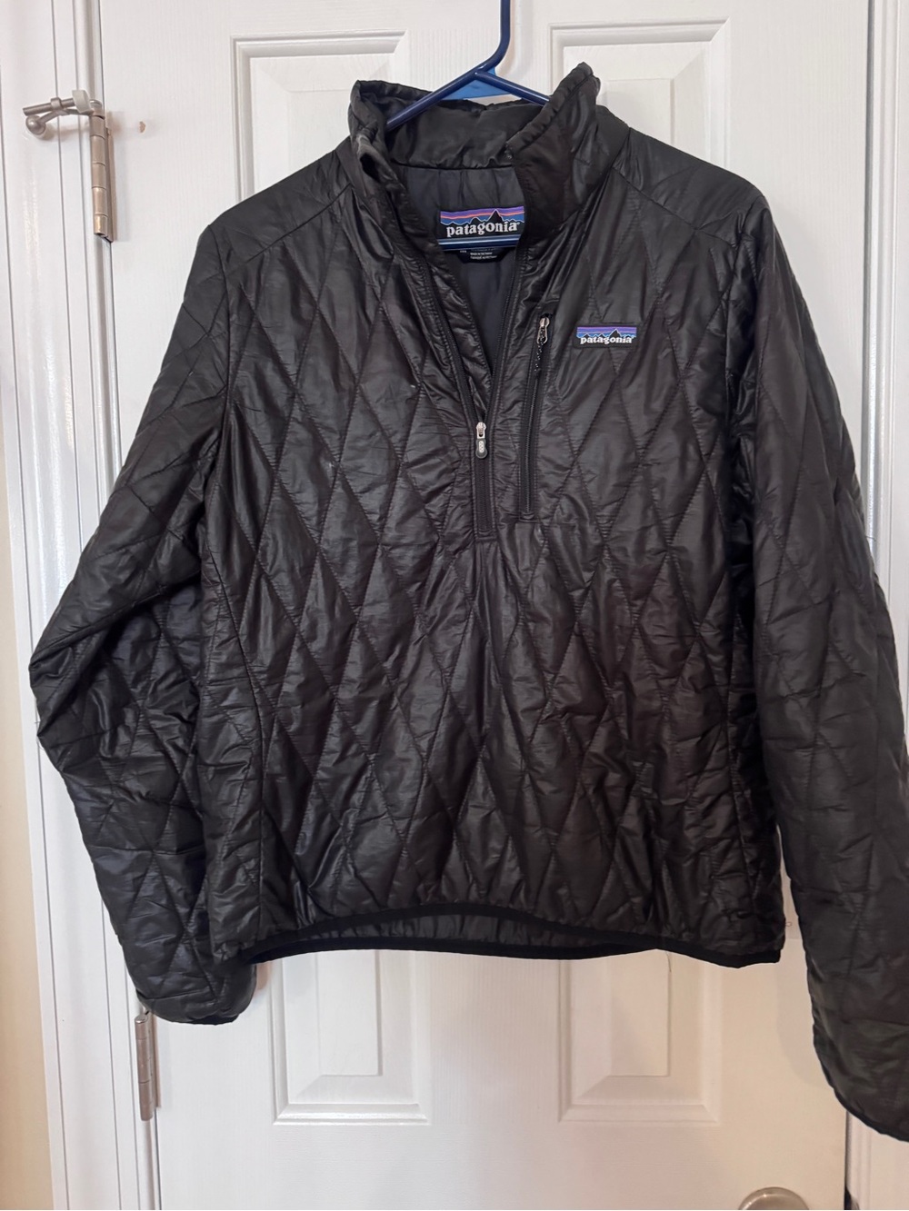 Patagonia Women's Black Diamond-Quilt Half-Zip Insulated Jacket